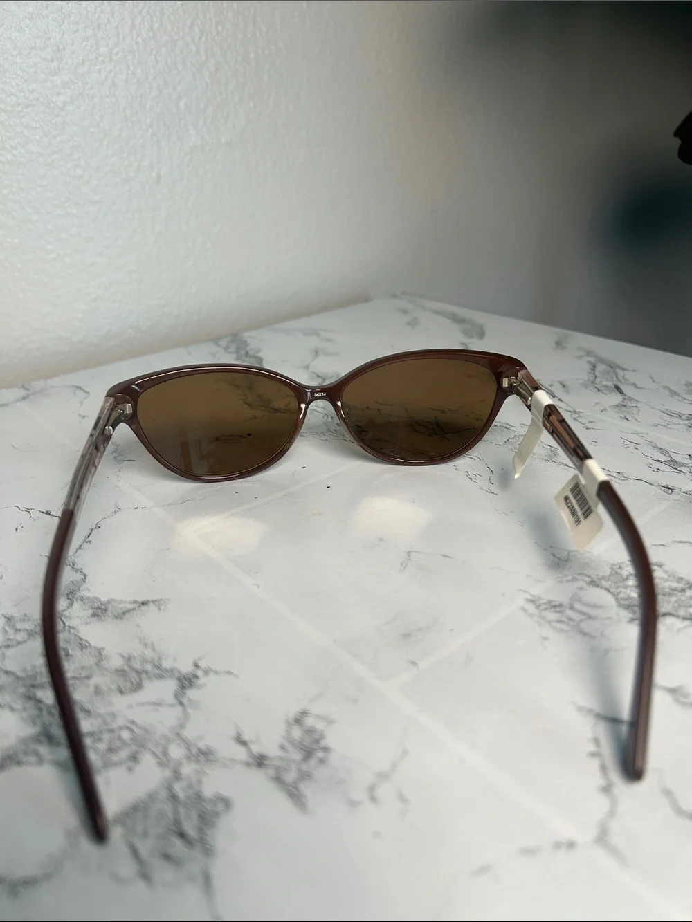Salsa S705 Brown Oval Cat-Eye Sunglasses Geometric Arms 54-14-135 NWT